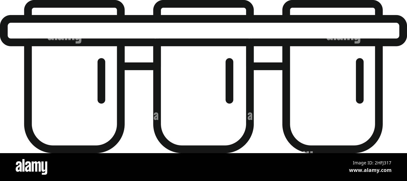 Icebox icon outline vector. Ice cube tray. Water container Stock Vector
