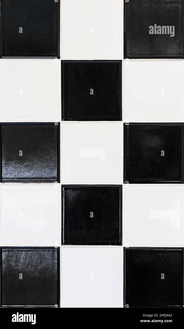black and white wall tiles in harmonic pattern Stock Photo Alamy