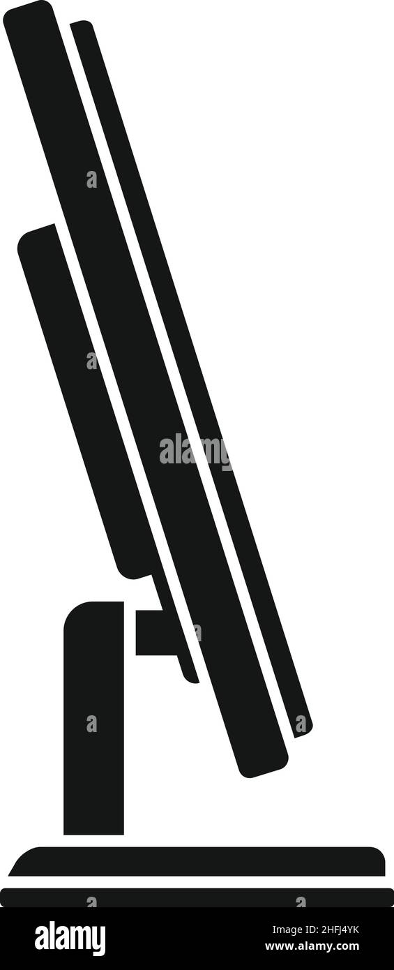Computer Monitor Icon Simple Vector Screen Pc Modern Display Stock