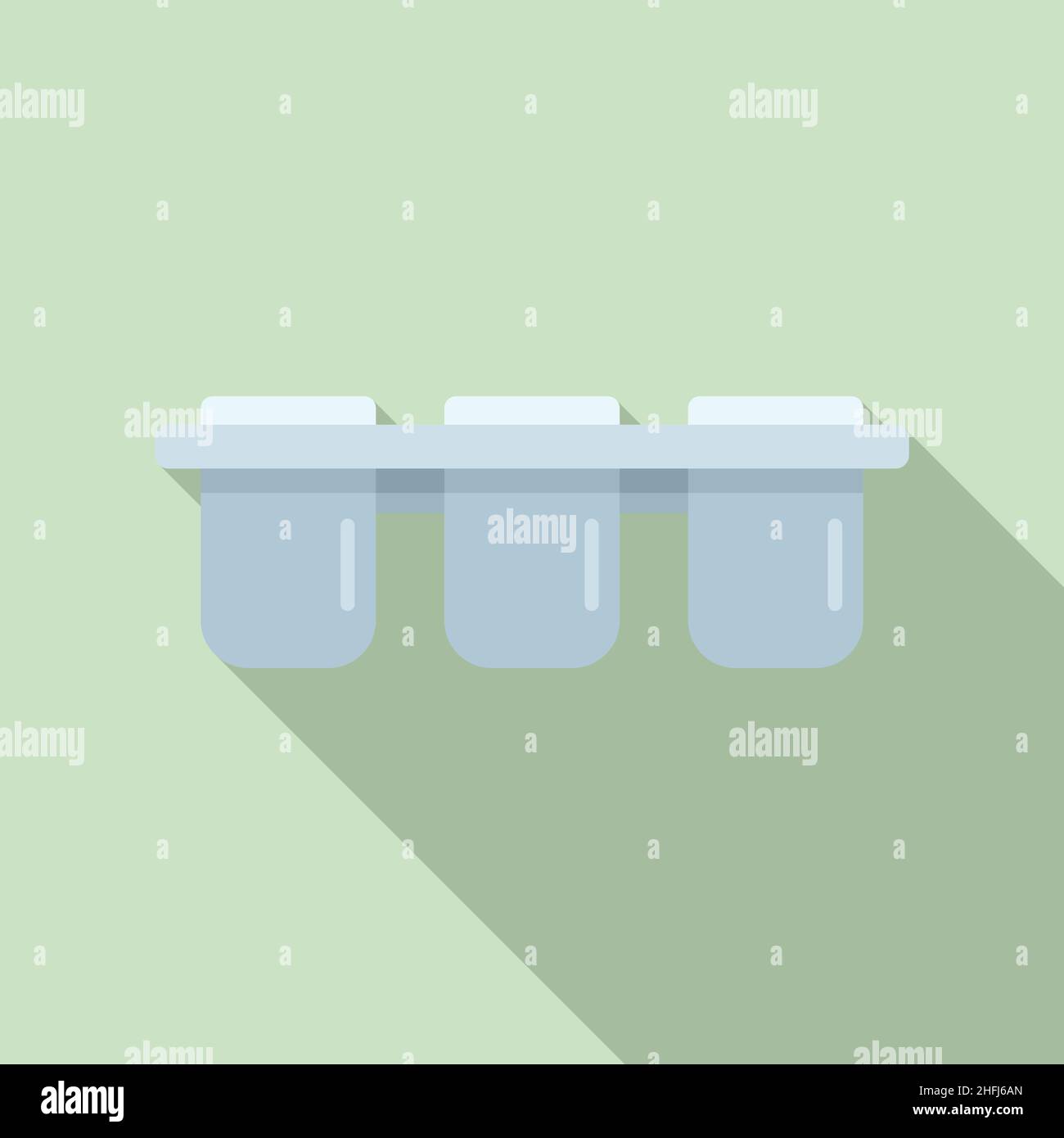 Fridge ice cube tray icon flat vector. Form container. Kitchen form Stock Vector