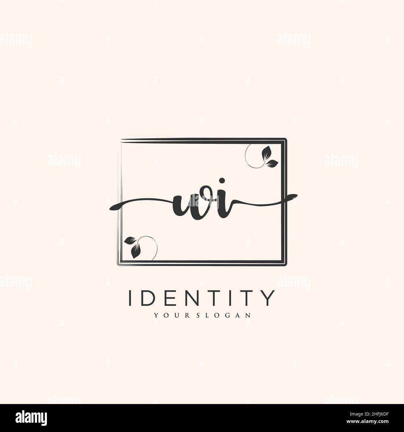 WI Handwriting logo vector art of initial signature, wedding, fashion ...