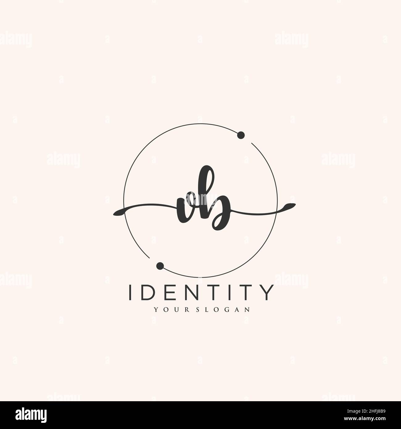 VB Handwriting logo vector art of initial signature, wedding, fashion ...