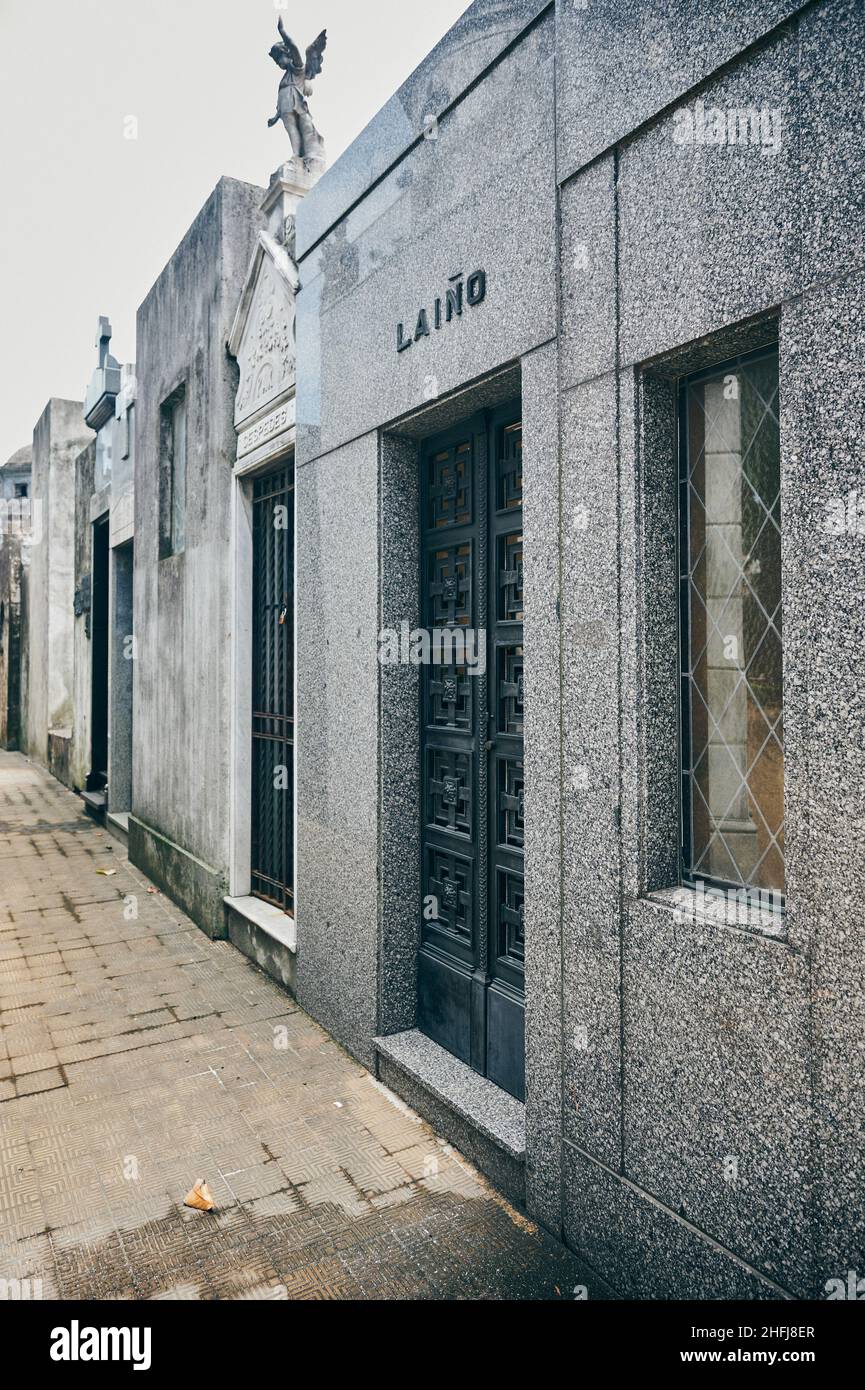 La Recoleta Cemetery located in Buenos Aires, Argentina. It contains