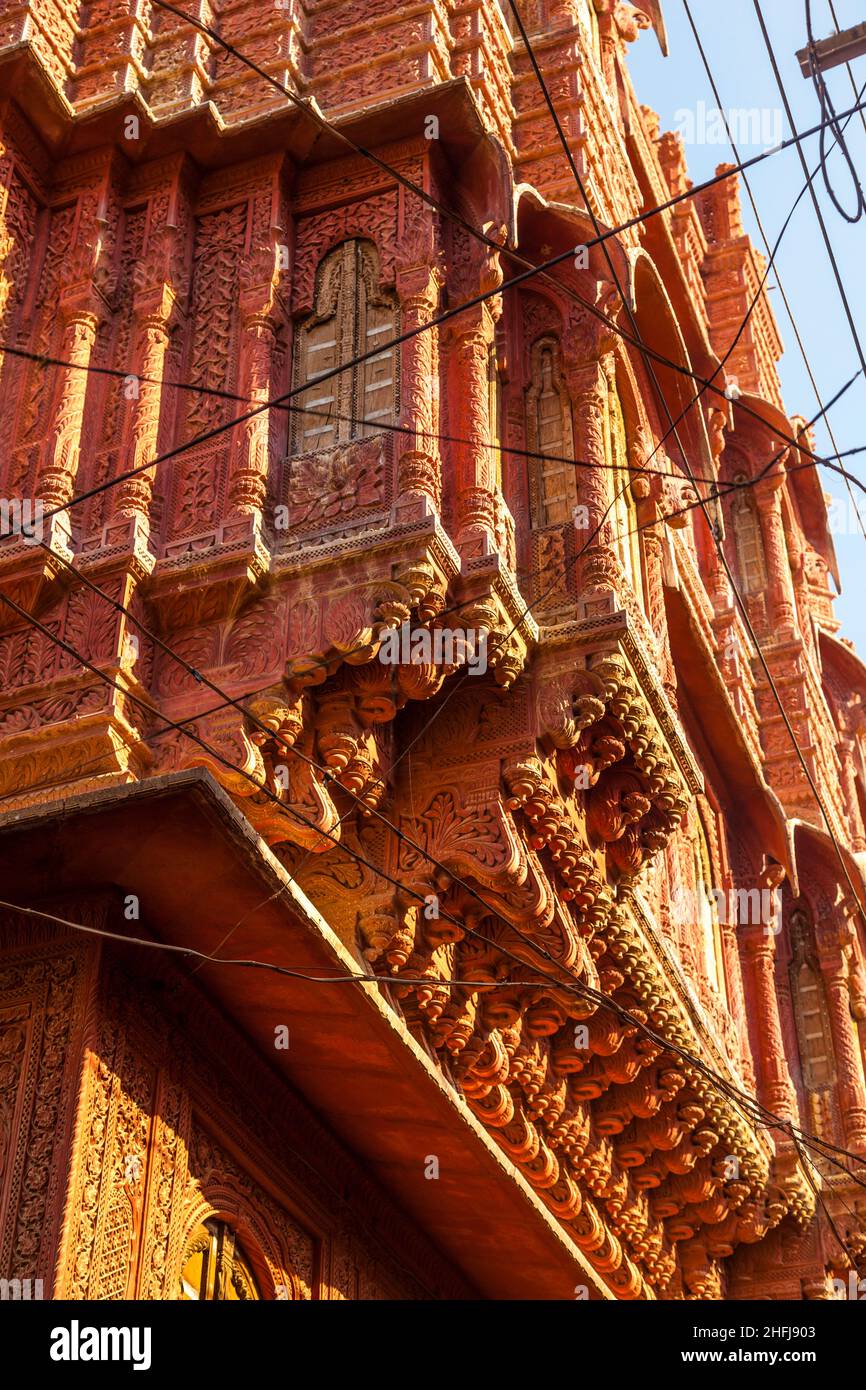 beautiful old haveli in Bikaner, Rajasthan, India Stock Photo