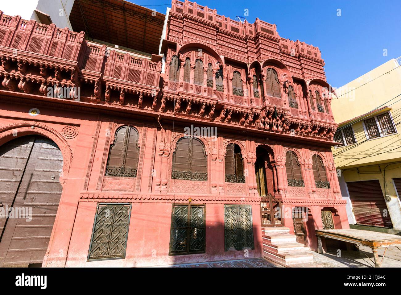 beautiful old haveli in Bikaner, Rajasthan, India Stock Photo