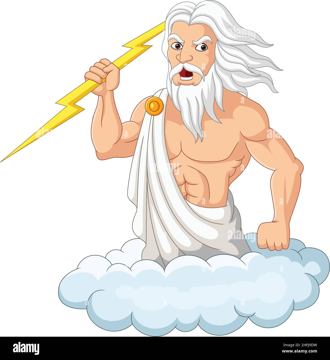 Cartoon illustration greek god zeus hi-res stock photography and images -  Alamy