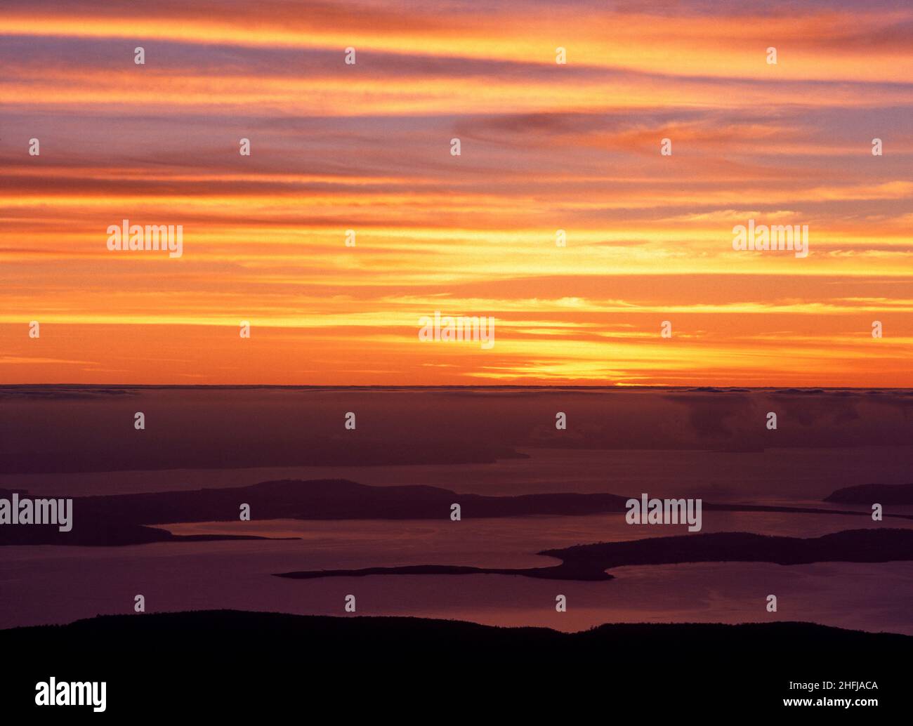 Coastal Sunrise, Croatia Stock Photo