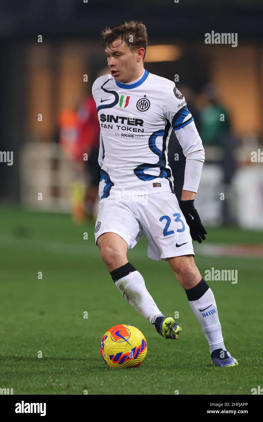 Bergamo, Italy, 16th January 2022. Nicolo Barella of FC Internazionale during the Serie A match at Gewiss Stadium, Bergamo. Picture credit should read: Jonathan Moscrop / Sportimage Credit: Sportimage/Alamy Live News Stock Photo