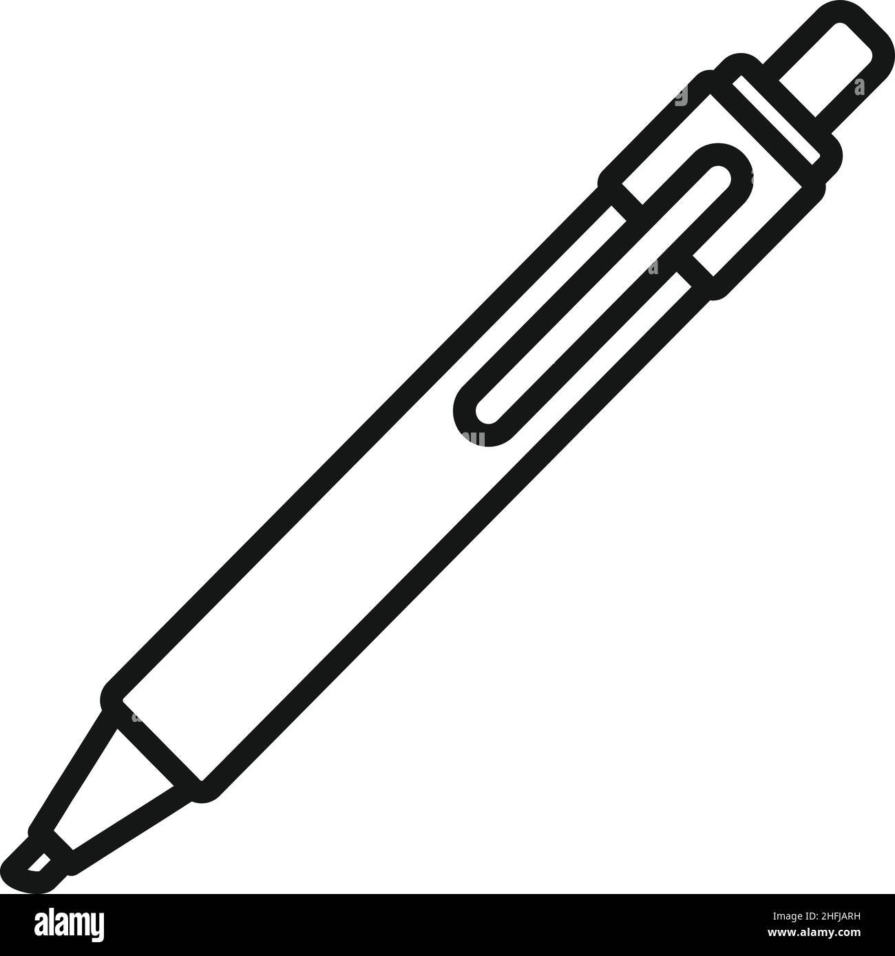 Ink marker icon outline vector. Signature pen. Write marker Stock ...
