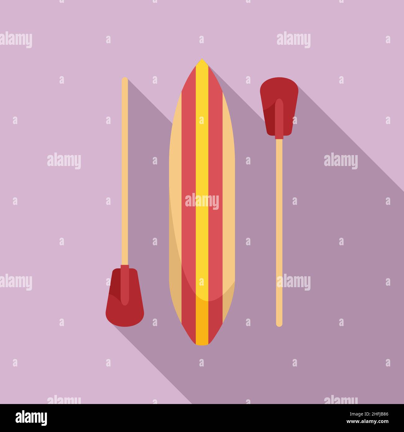 Beach sup surf icon flat vector. Board stand. Water lake Stock Vector ...