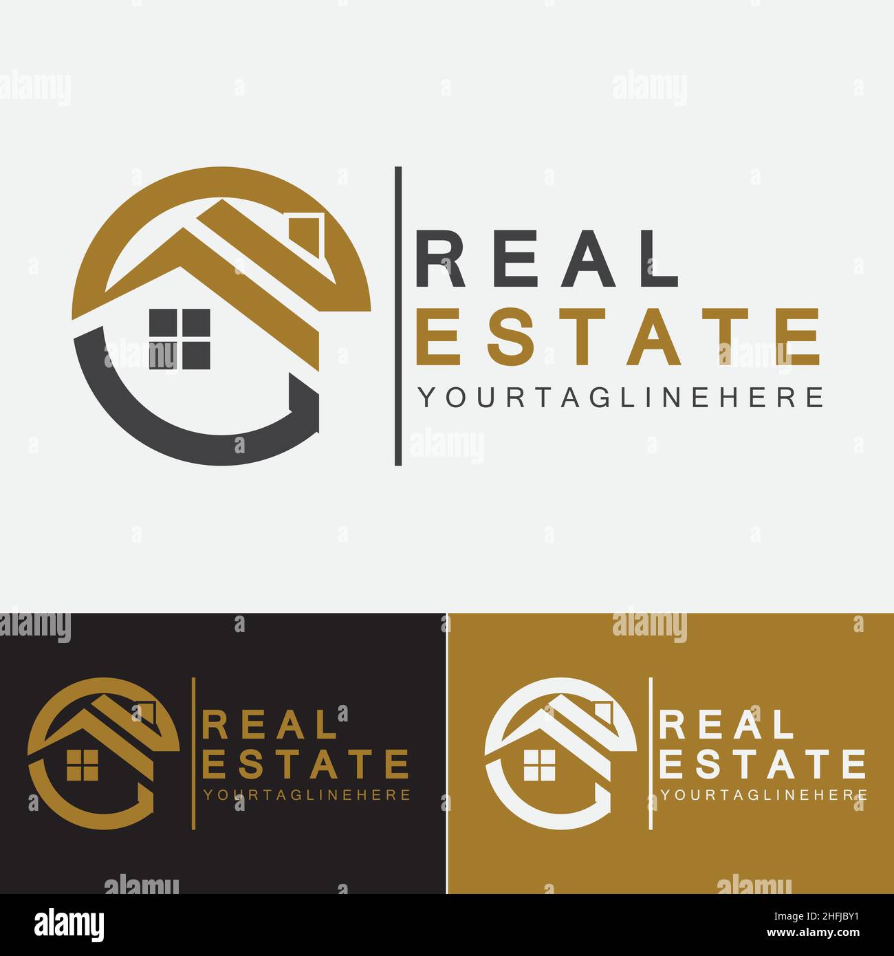 Real Estate Business Logo Template, Building, Property Development, and