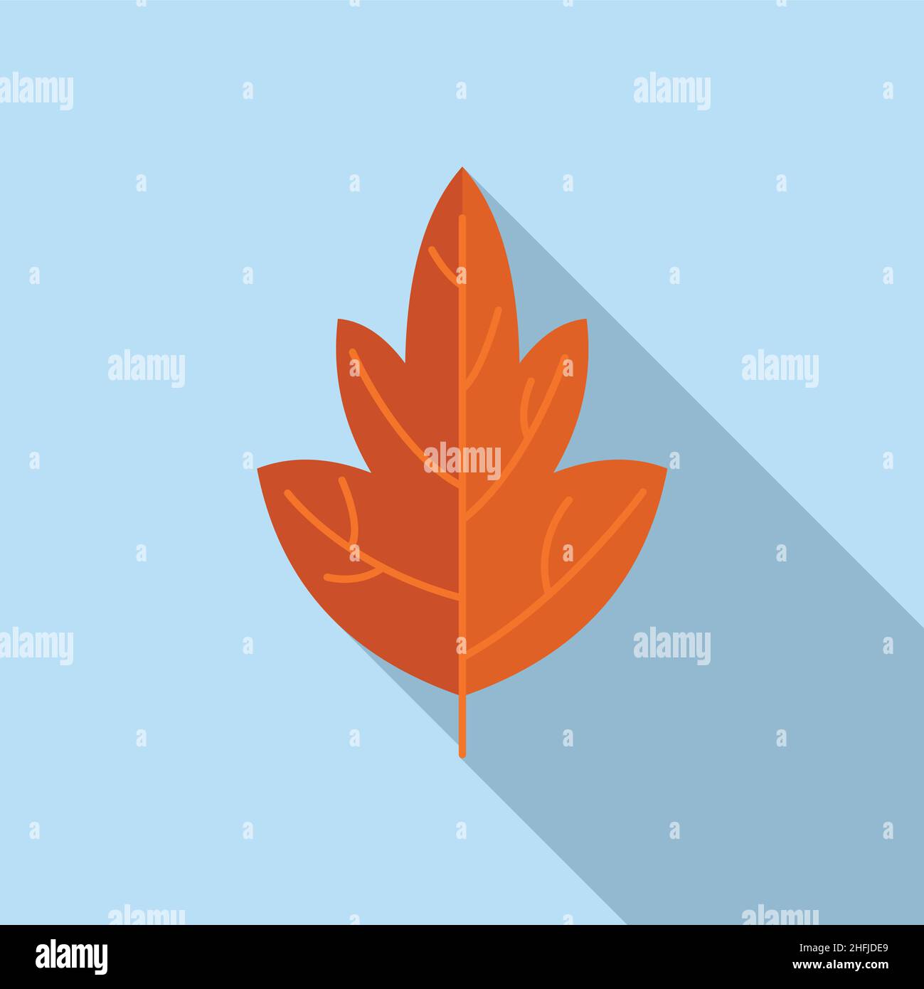 Fall leaf icon flat vector. Tree leaves. Red color leaf Stock Vector ...