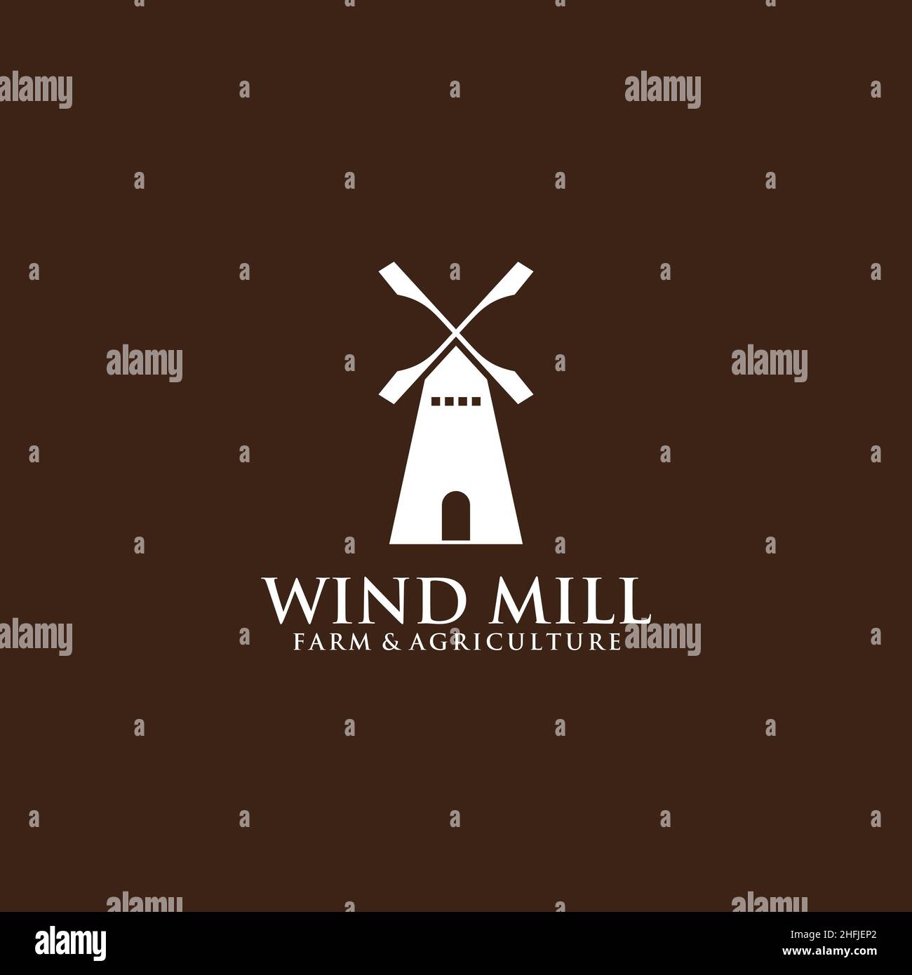Windmill building icon logo design vector illustration template Stock ...