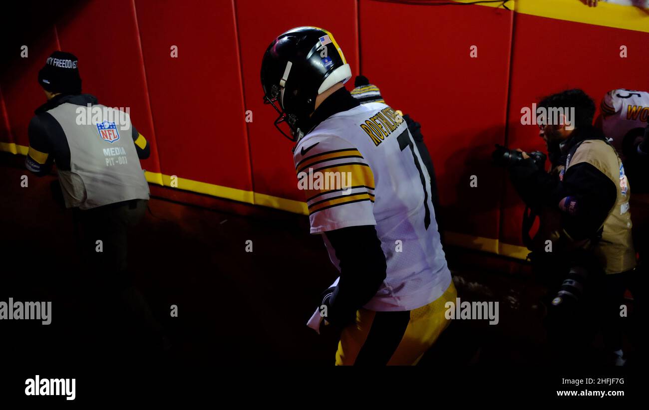 January 16th, 2022 Ben Roethlisberger 7 walking off the field for the
