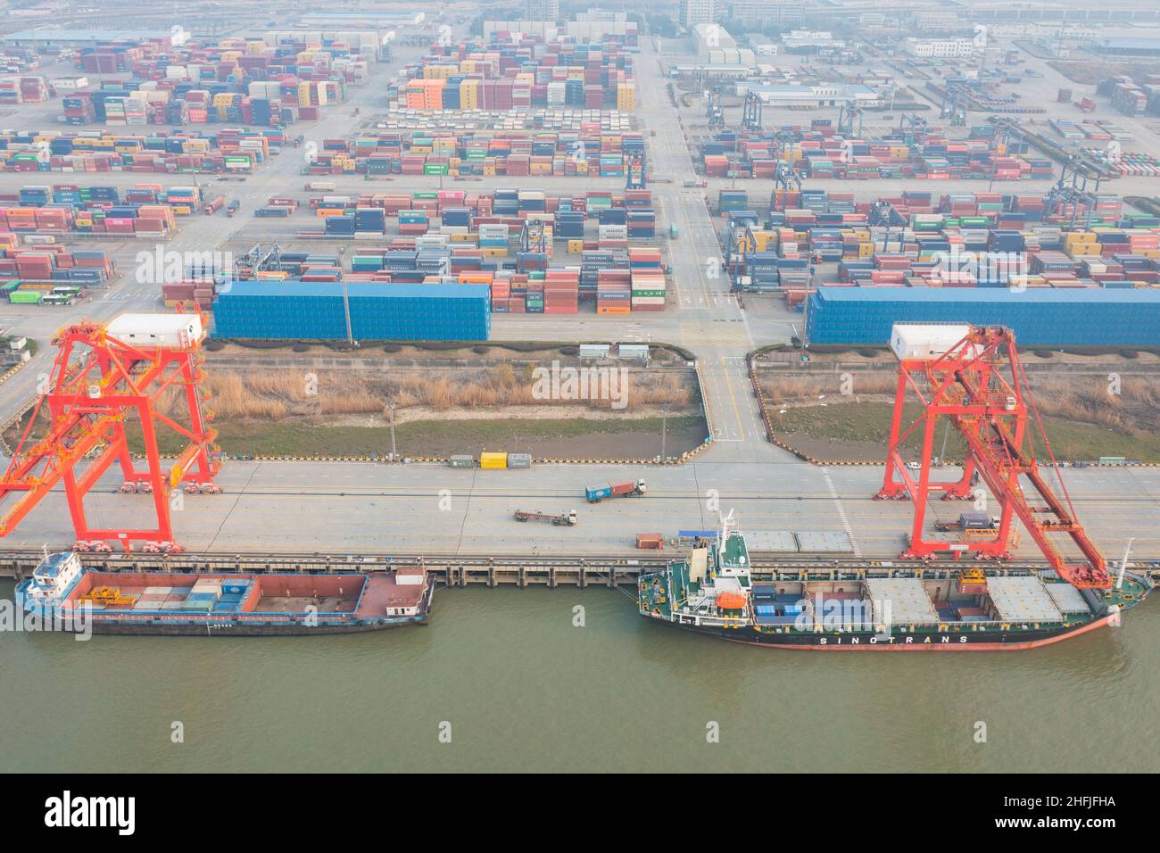 NANJING, CHINA - JANUARY 9, 2022 - An aerial photo taken on Jan. 9 ...