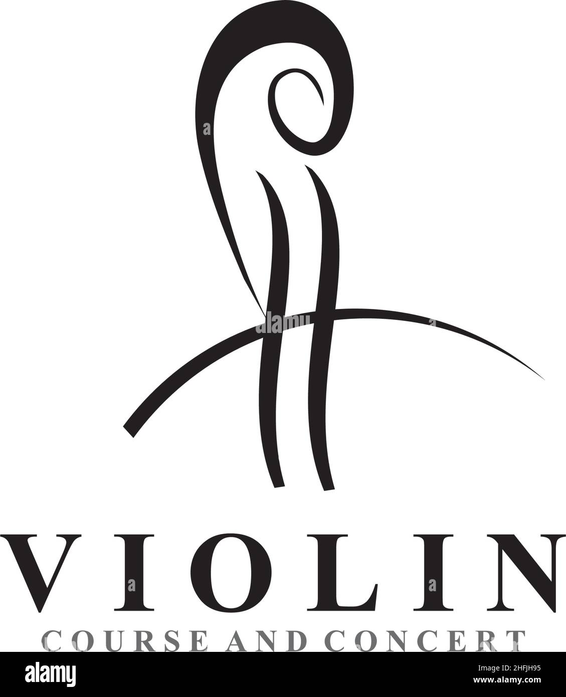 Violin Icon Logo Design Inspiration Vector Template Stock Vector Image