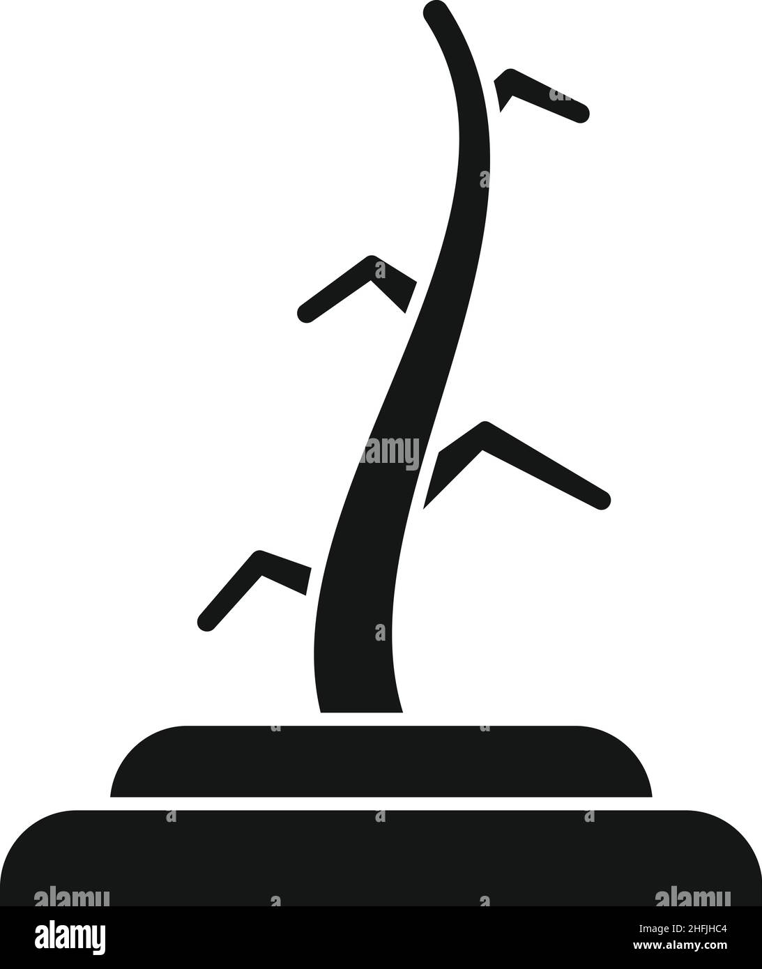 Dead tree icon simple vector. Climate disaster. Weather effect Stock ...