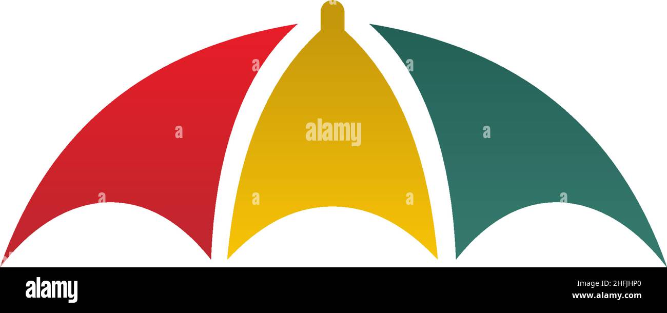 Umbrella icon logo design vector template Stock Vector