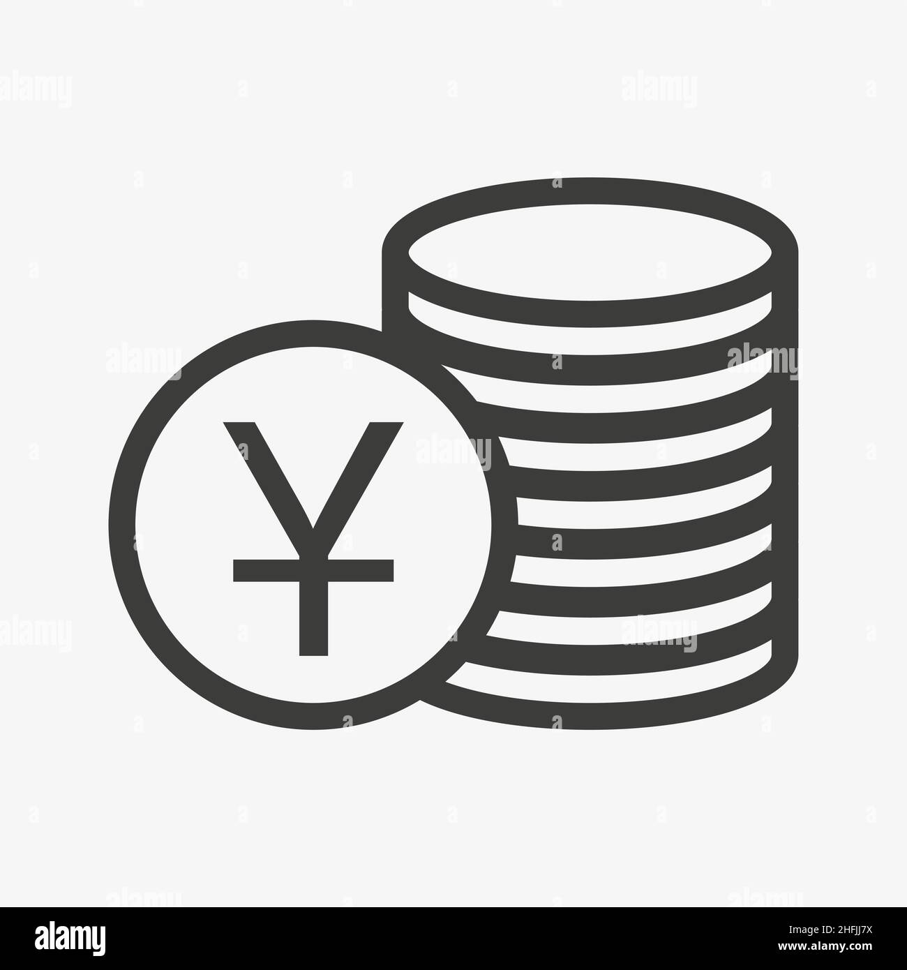 yuan-icon-chinese-currency-symbol-stacked-cash-stock-vector-image