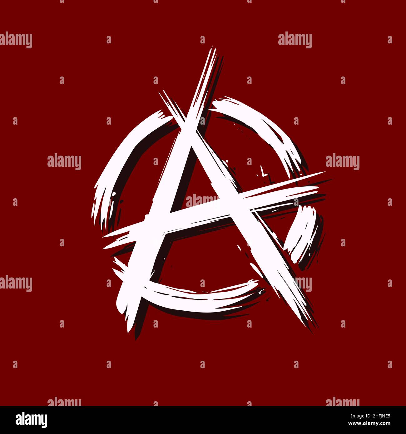 Hand drawn flat design anarchy symbol Vector illustration Stock Vector Image & Art Alamy