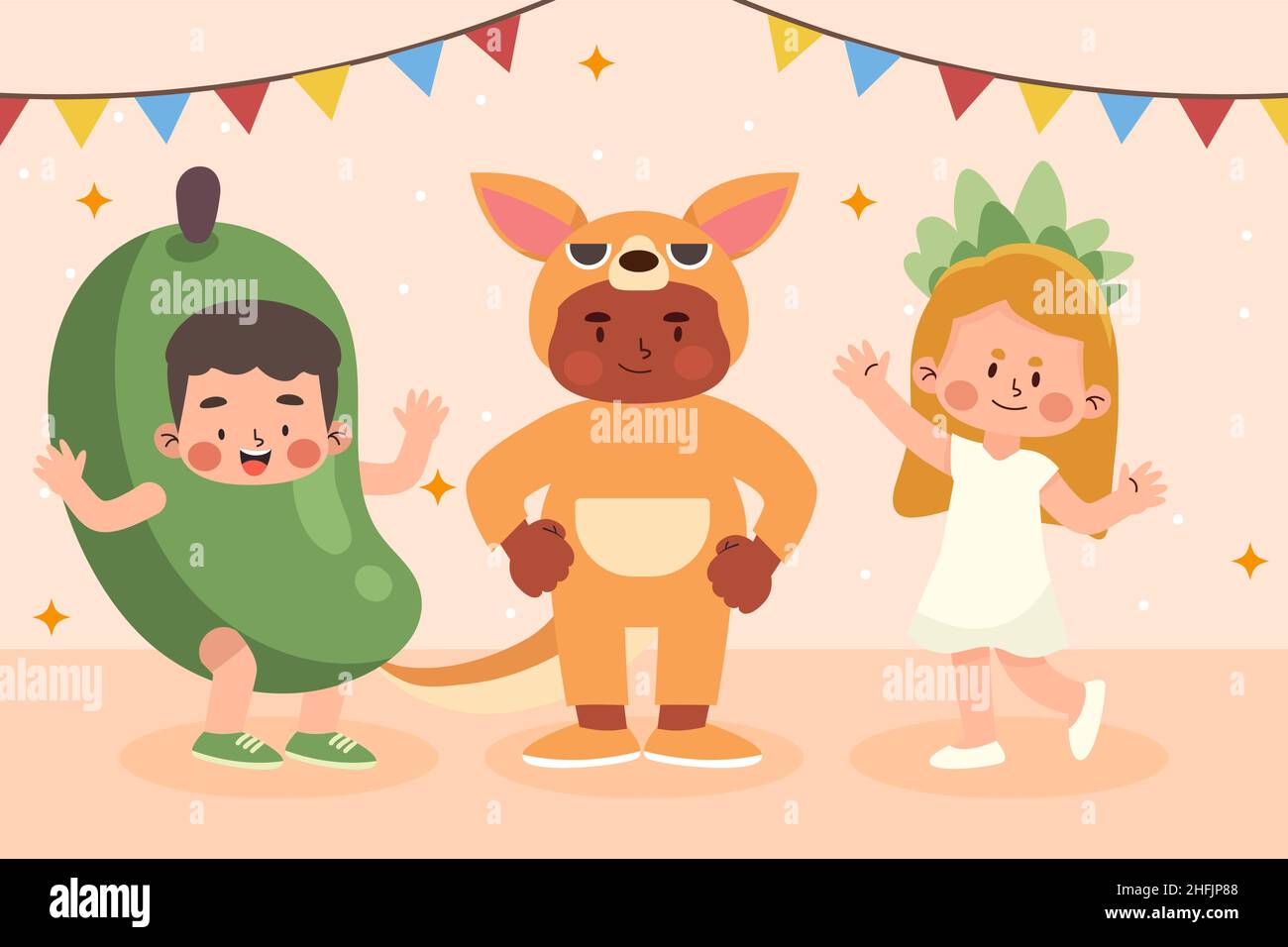 Flat carnival costumes set Vector illustration Stock Vector Image & Art ...