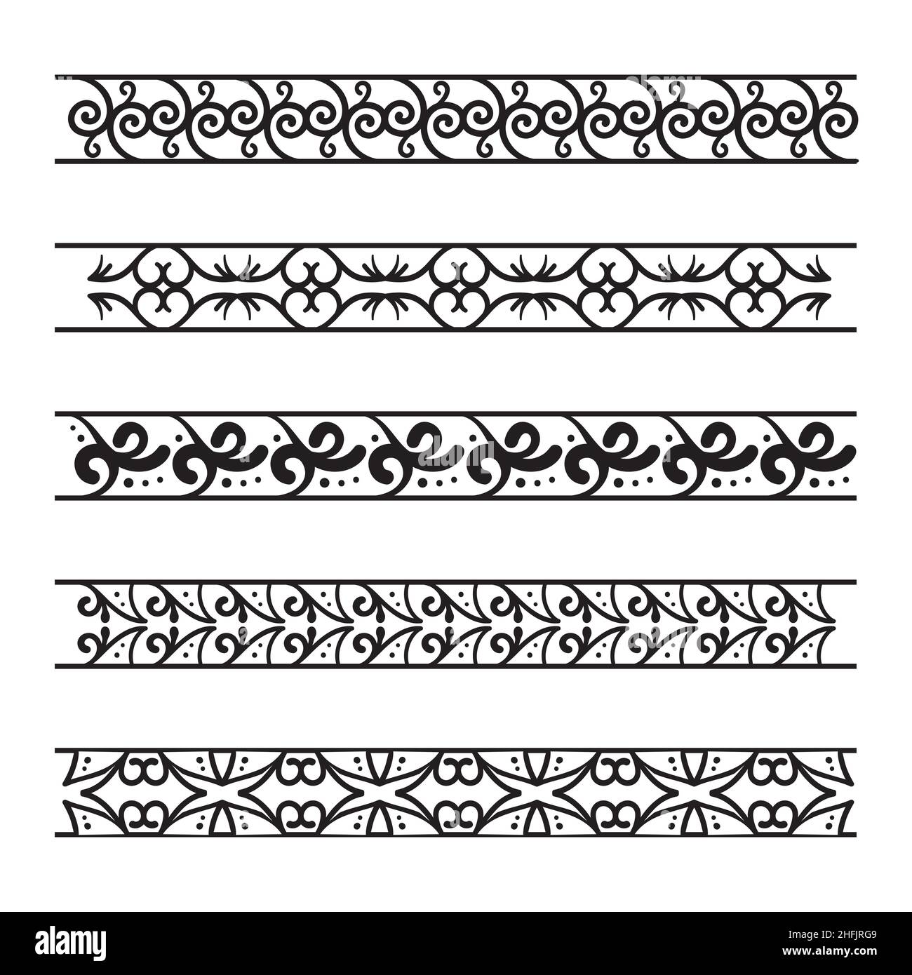 Hand drawn flat design greek border Vector illustration Stock Vector ...