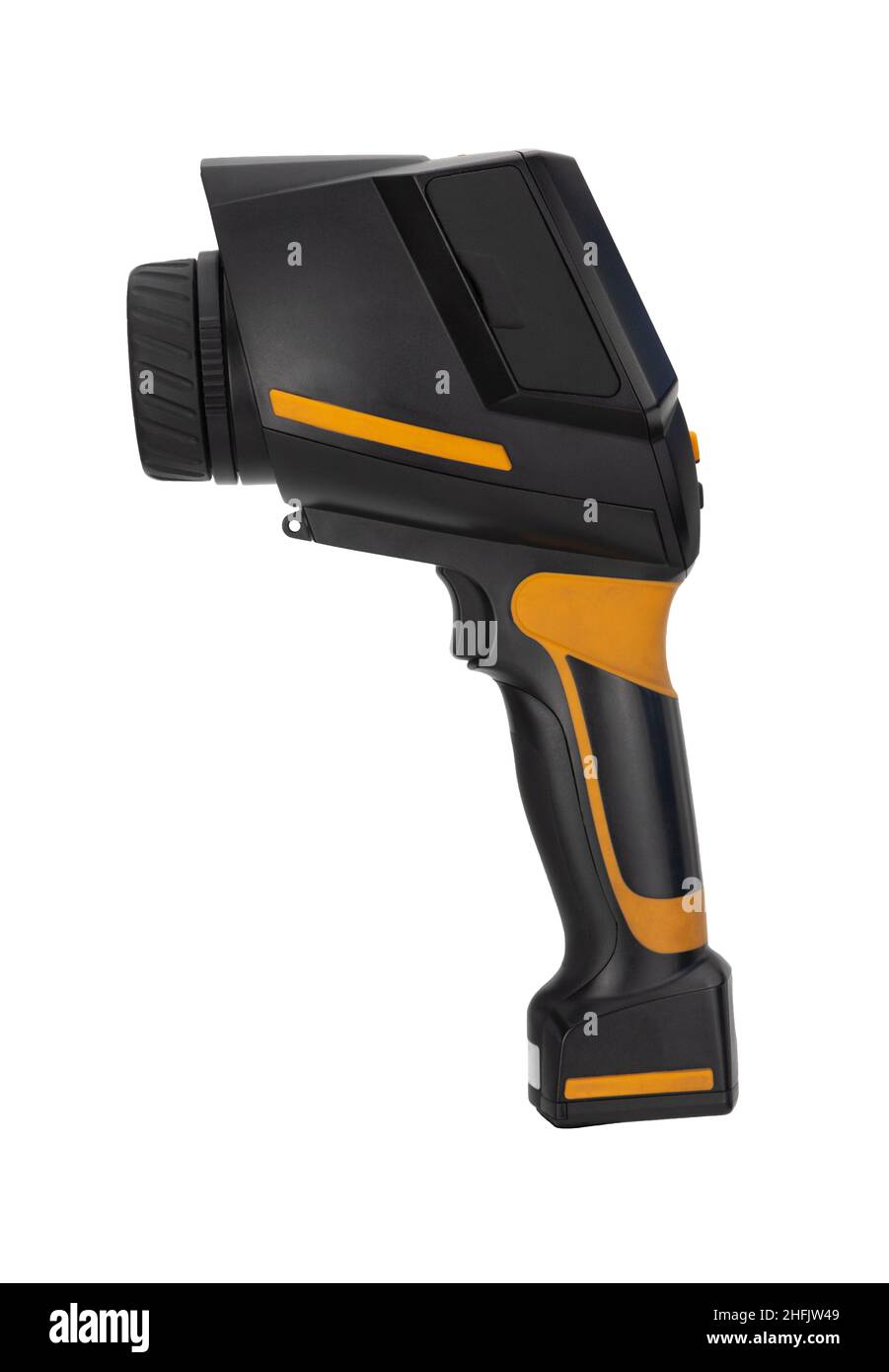 thermal imager on a white background. side view. device for monitoring
