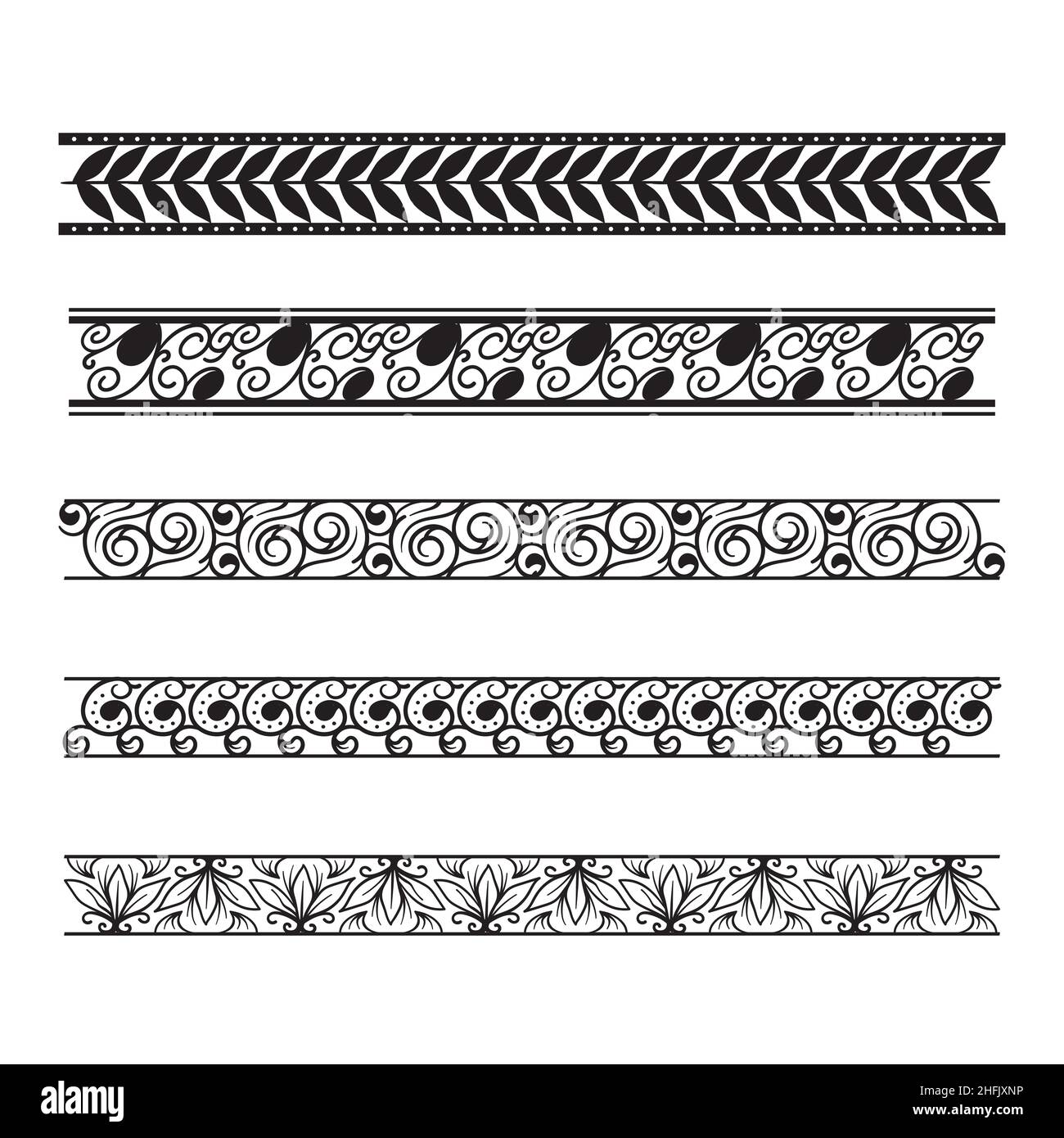 Hand drawn flat design greek border Vector illustration Stock Vector ...
