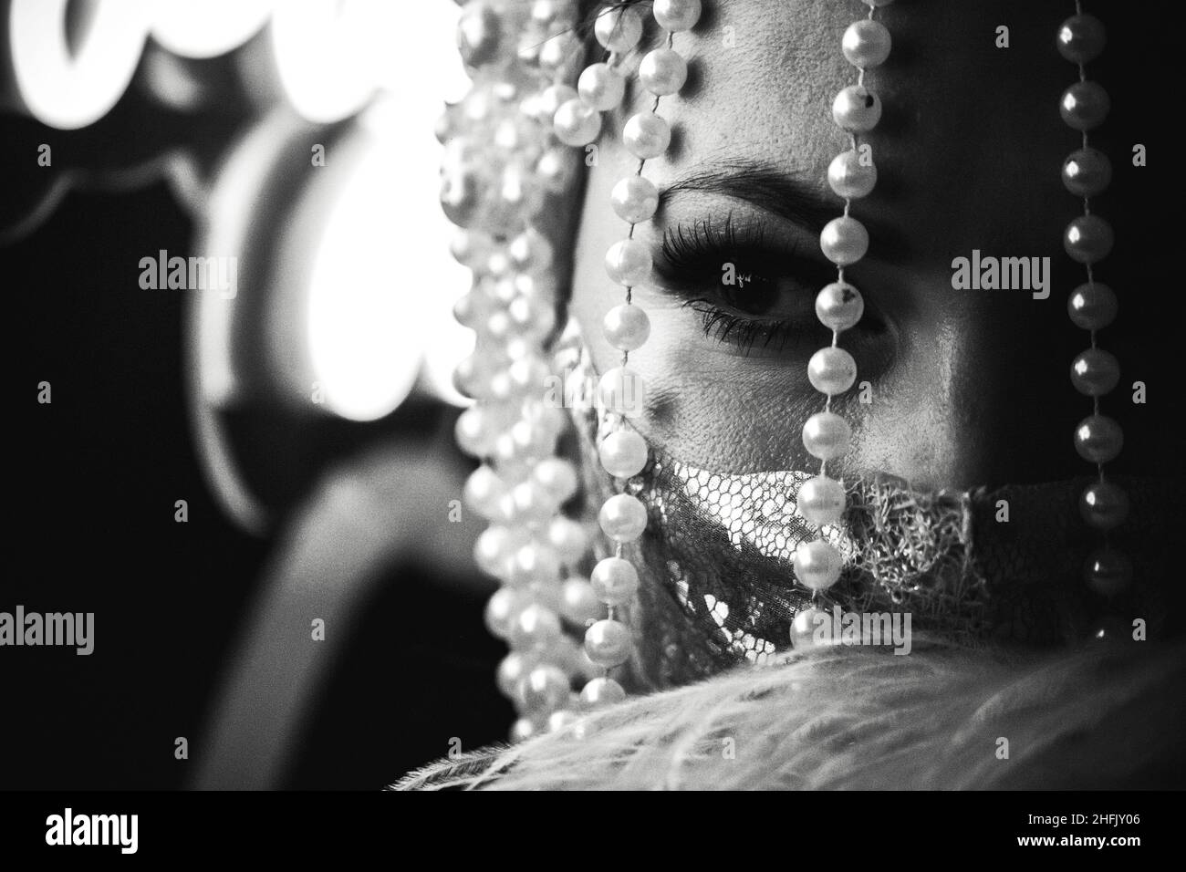 Girl in black mask hi-res stock photography and images - Alamy