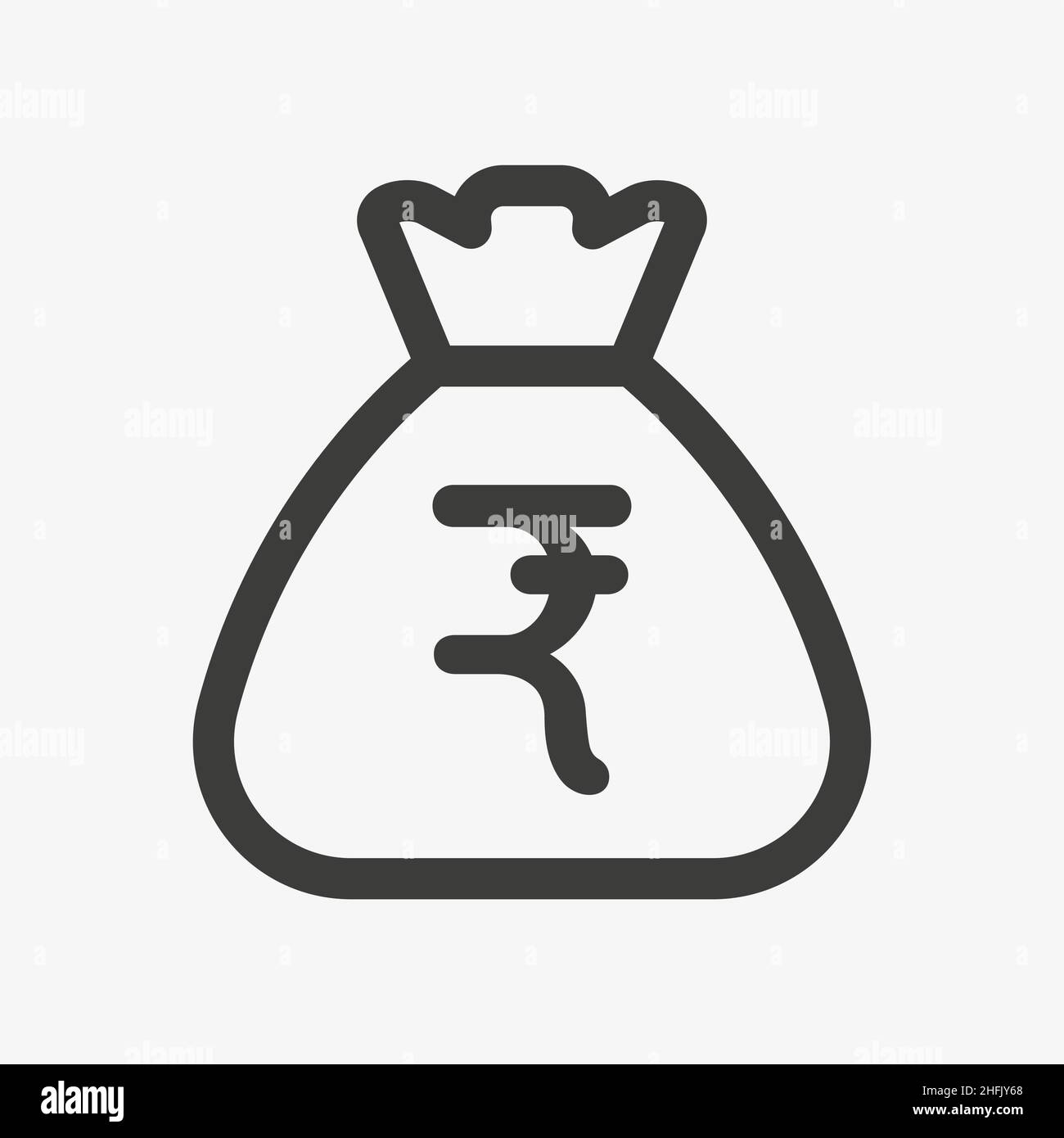 Rupee icon. Sack with Indian currency symbol Stock Vector Image & Art ...