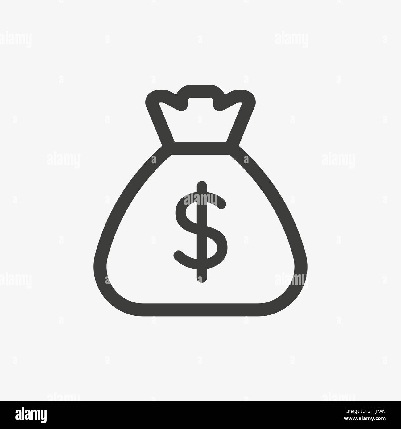 Dollar icon. Sack with American currency symbol Stock Vector Image ...