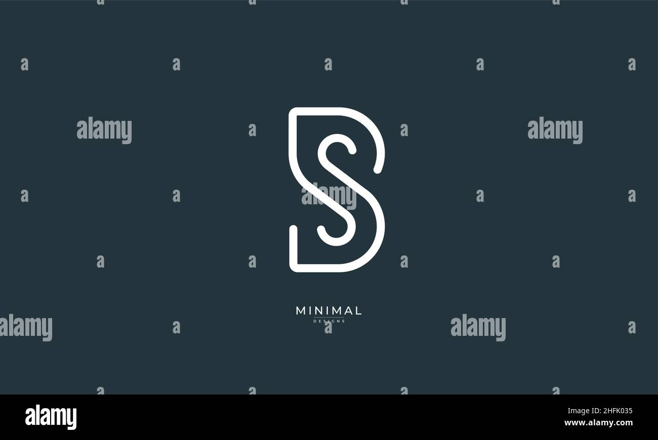 Alphabet letter icon logo BS or SB Stock Vector