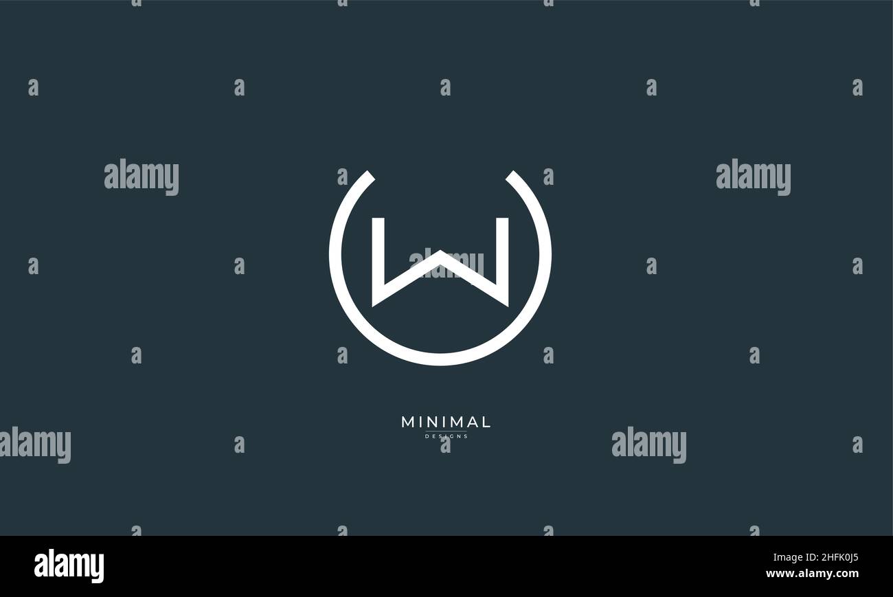 Alphabet letter icon logo UW or WU Stock Vector Image & Art - Alamy