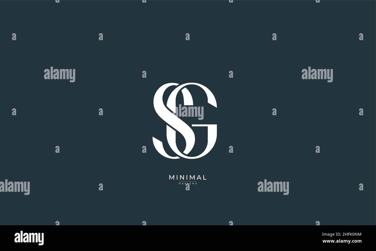 Alphabet letter icon logo SG Stock Vector