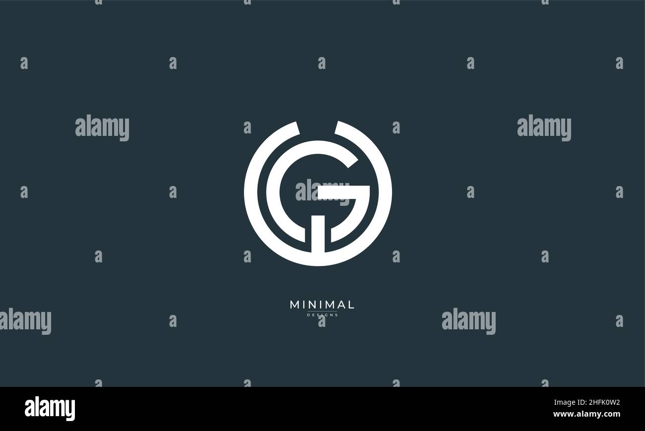 Alphabet letter icon logo GW or WG Stock Vector