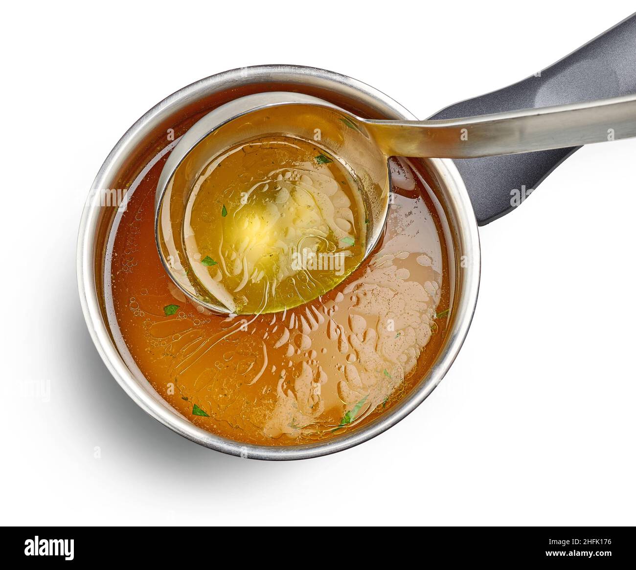 Delicious chicken broth in Cut Out Stock Images & Pictures - Alamy
