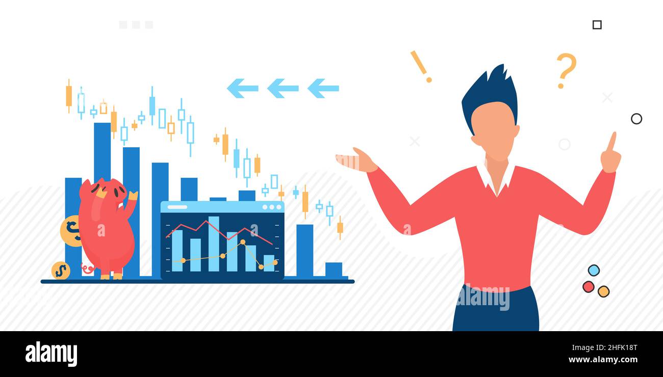 Business stock market crash collapse prices evolution. Sudden declining