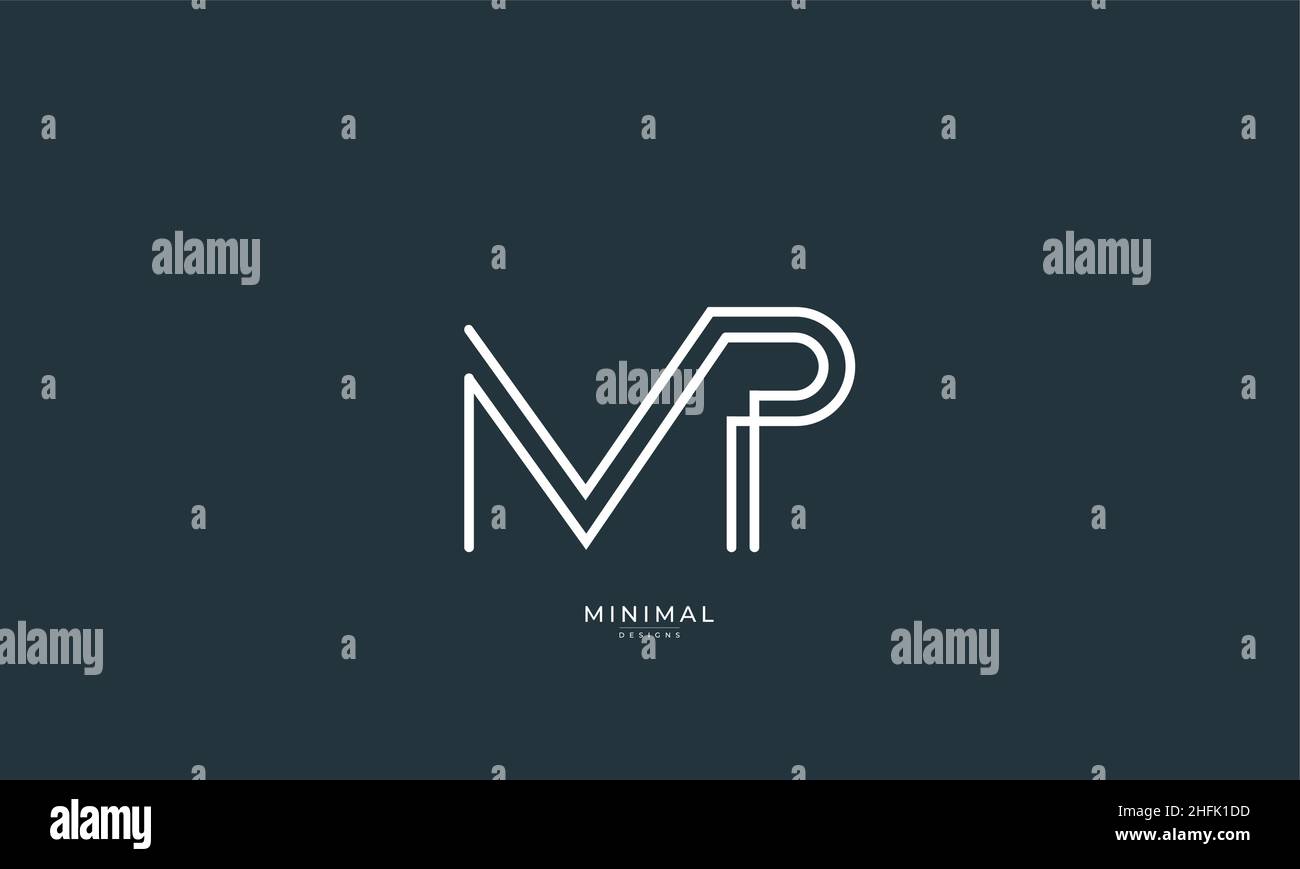 Alphabet letter icon logo MP Stock Vector Image & Art - Alamy