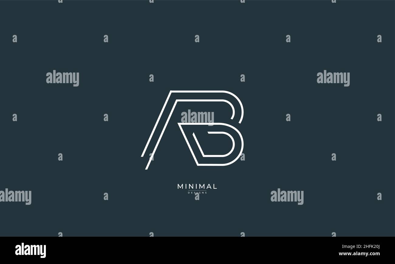 Alphabet letter icon logo AB Stock Vector