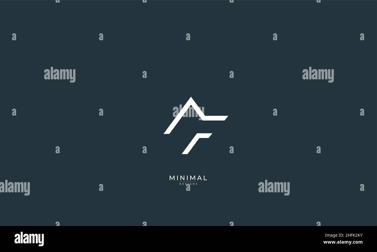 Alphabet letter icon logo AF Stock Vector
