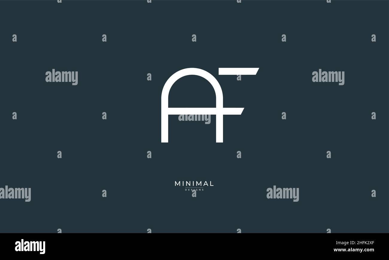 Alphabet letter icon logo AF Stock Vector