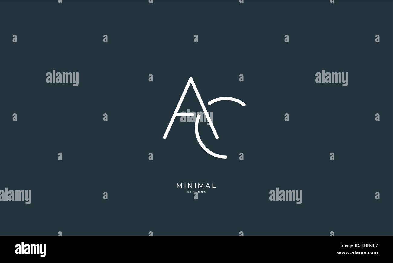 Alphabet letter icon logo AC Stock Vector Image & Art - Alamy