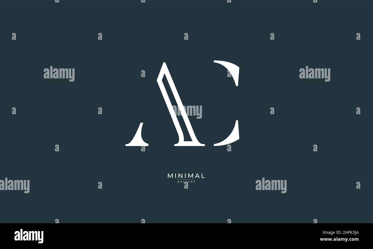 Alphabet letter icon logo AC or CA Stock Vector Image & Art - Alamy