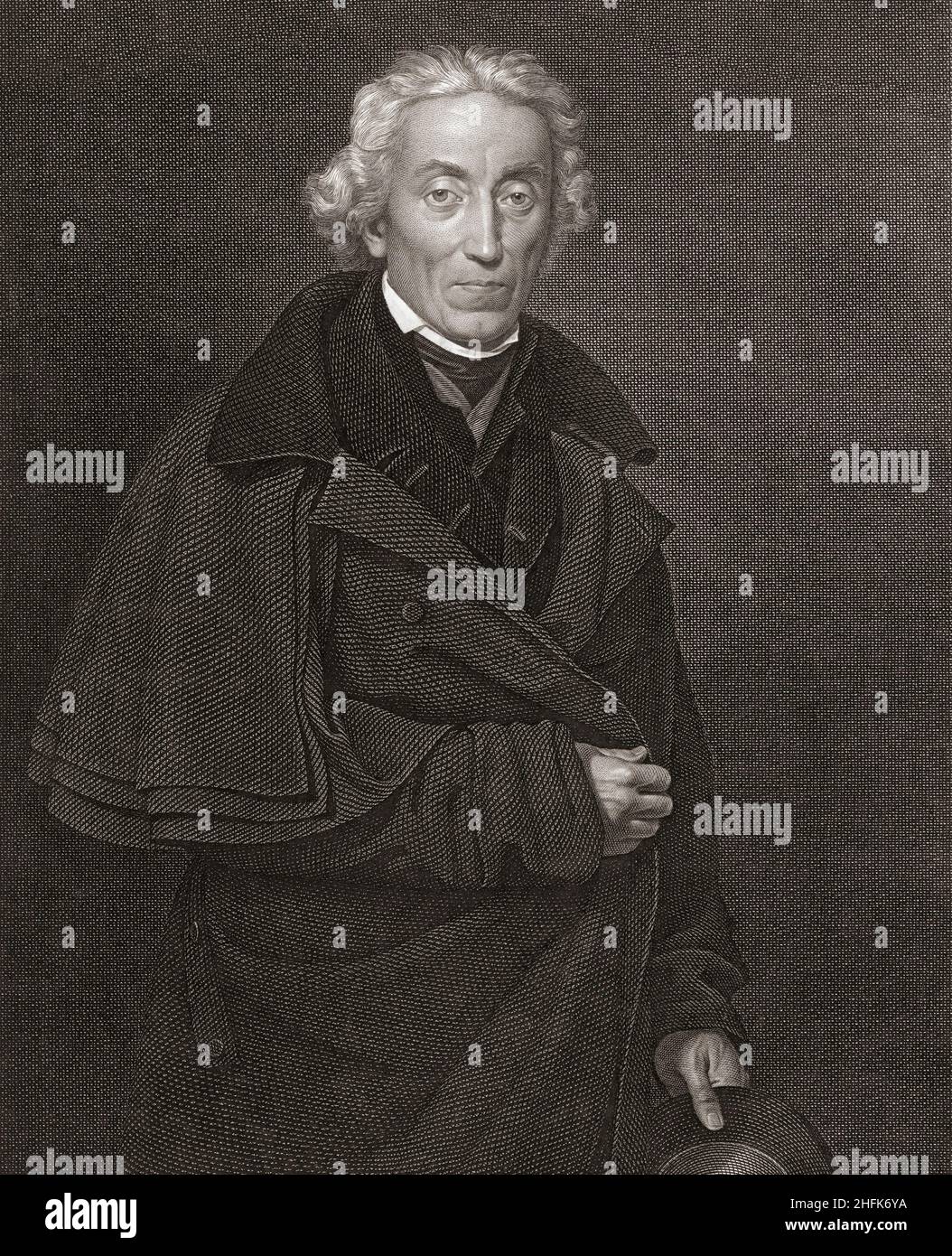 Josef Dobrovský, 1753 – 1829.  Czech philologist, historian and leading figure in the Czech National Revival.  After a print by Tommaso Benedetti from a work by Franz Kadlik. Stock Photo