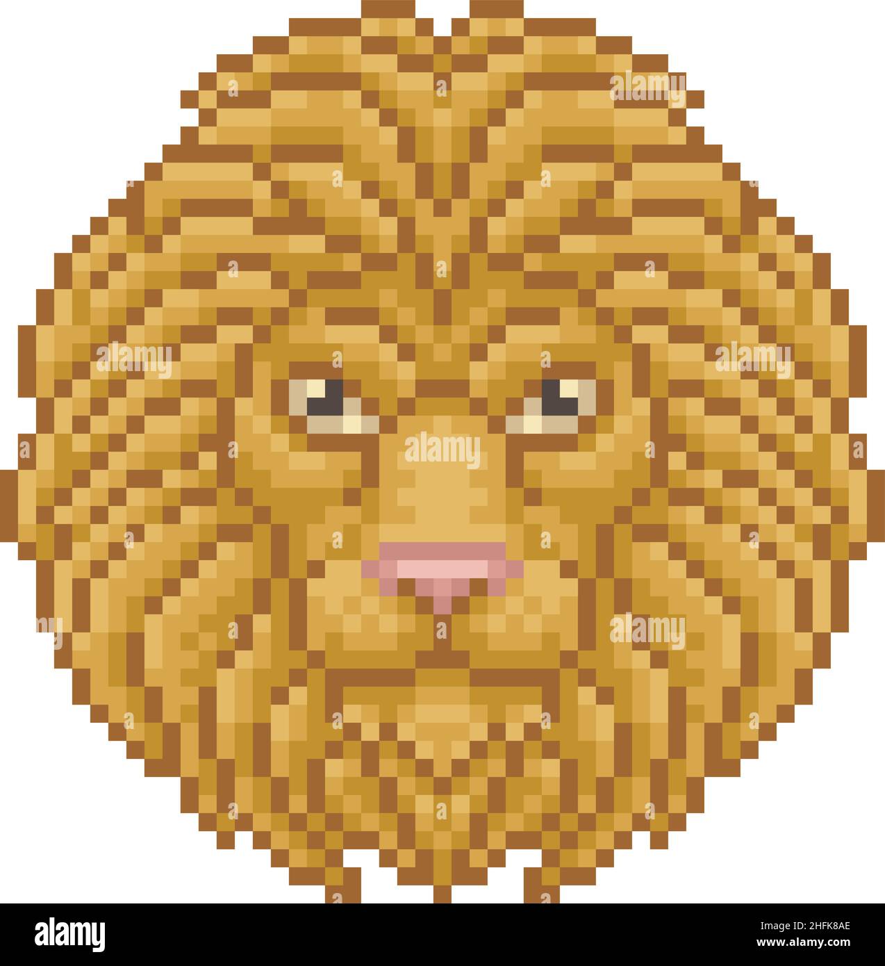 zodiac-horoscope-astrology-leo-lion-pixel-art-sign-stock-vector-image