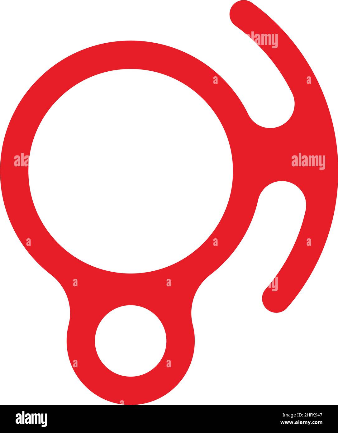 Alpinist Descender Icon. Flat Color Design. Vector Illustration Stock ...