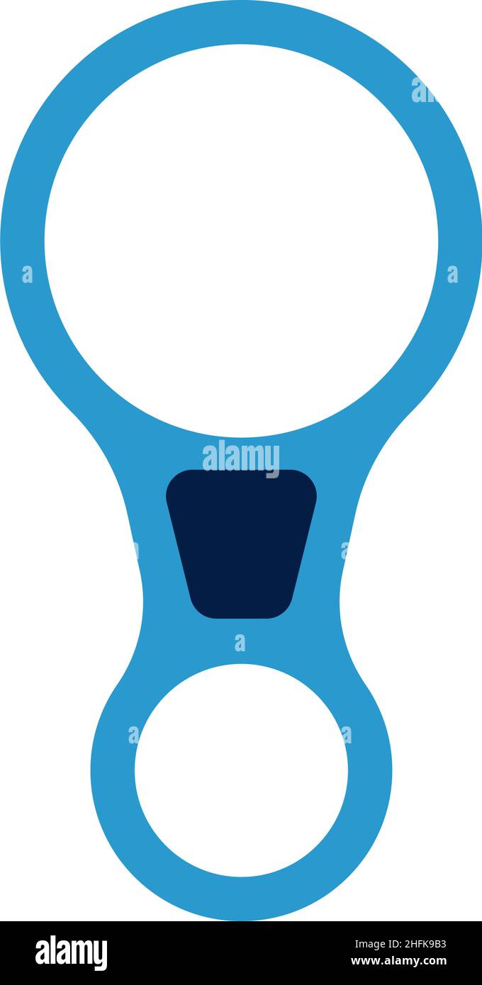 Alpinist Descender Icon. Flat Color Design. Vector Illustration Stock ...