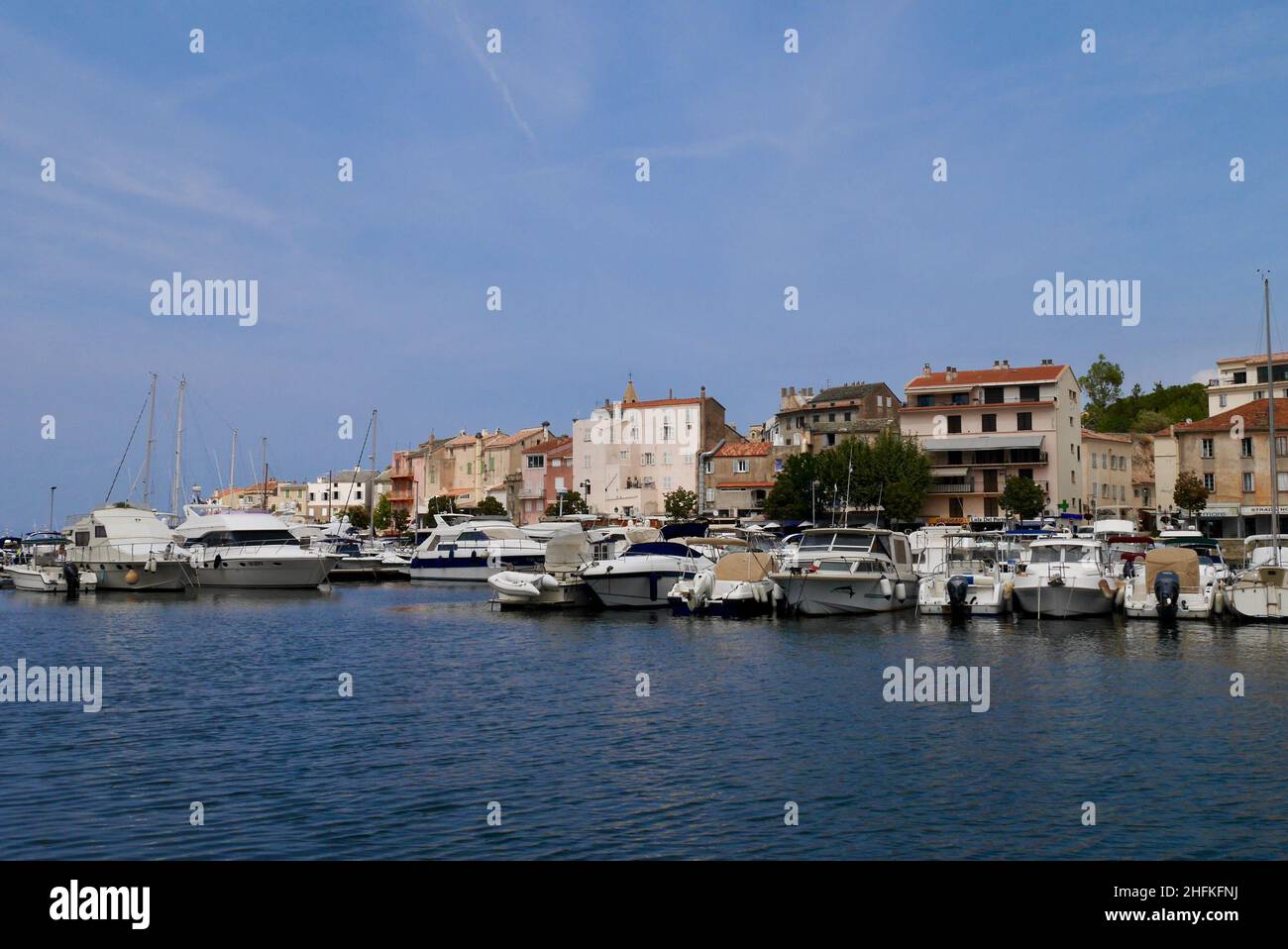 Panoramic view of St. Florent, Corsica, France. High quality photo Stock Photo
