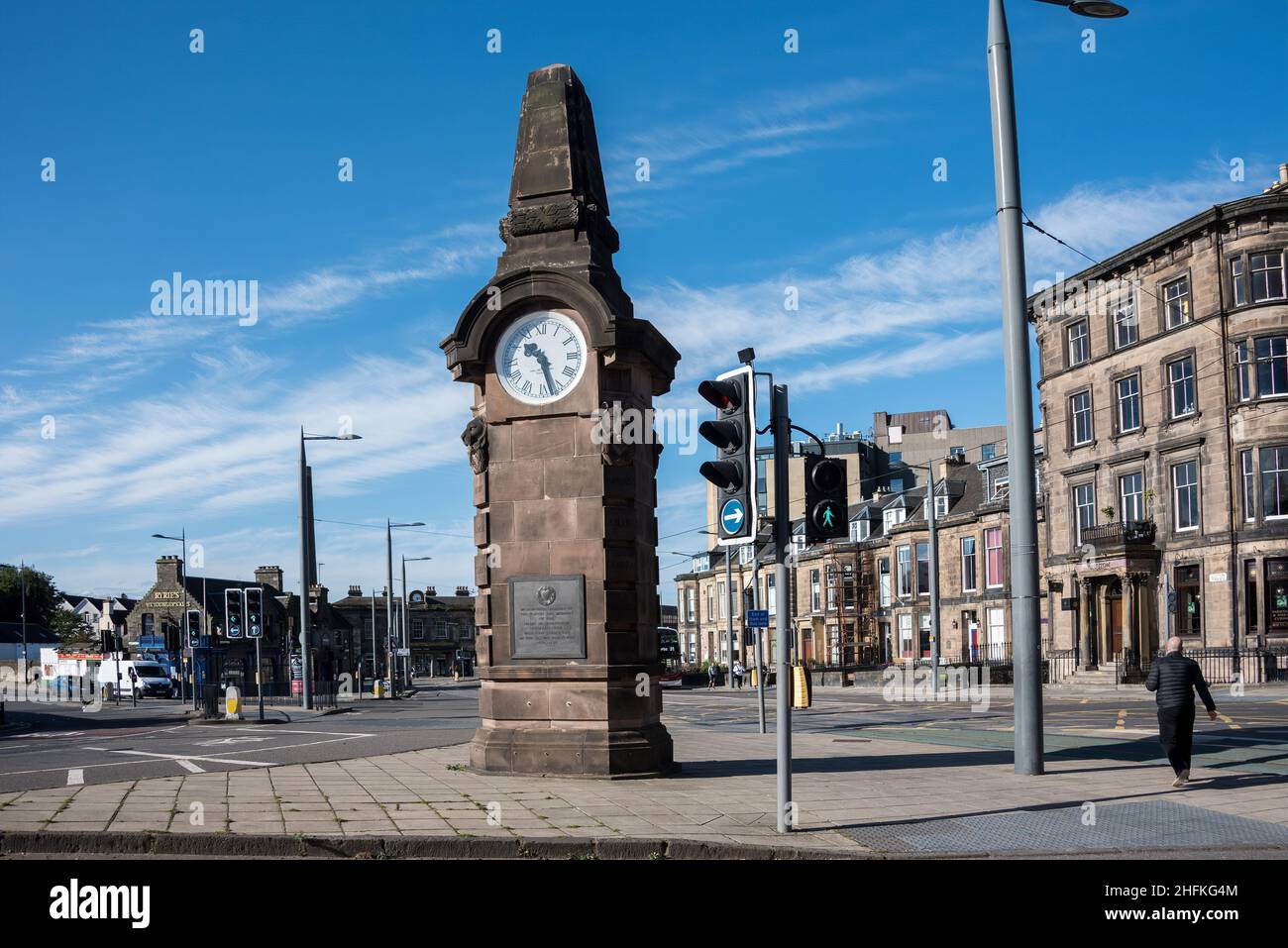 The war memorial of Heart of Midlothian Football Club in Edinburgh Stock Photo