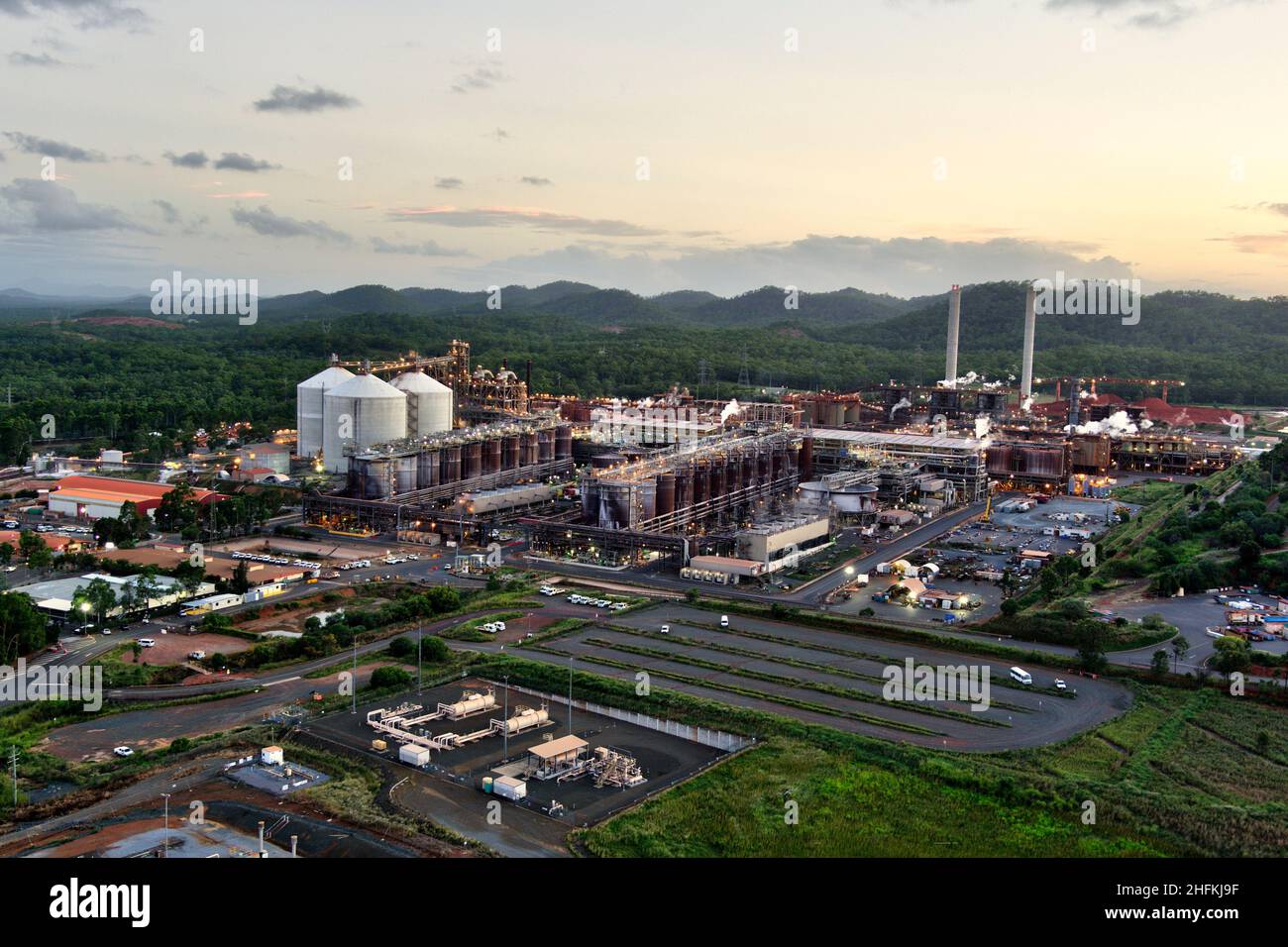 Rio Tinto Alumina Smelter at Gladstone Queensland Australia Stock Photo